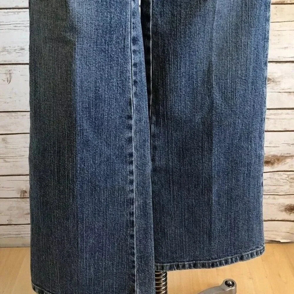 NEW YORK CO. Women Dark Wash Cotton Denim Blue Jeans Flared Leg Pants Size 2 NWT - Picture 5 of 12